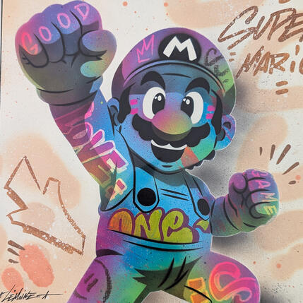 Gemälde Mario von Lemoine Mael | Gemälde Pop-Art Acryl, Graffiti Pop-Ikonen