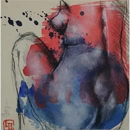 Peinture Envisager sur tâche 2 par Bergues Laurent | Tableau Figuratif Acrylique Nu