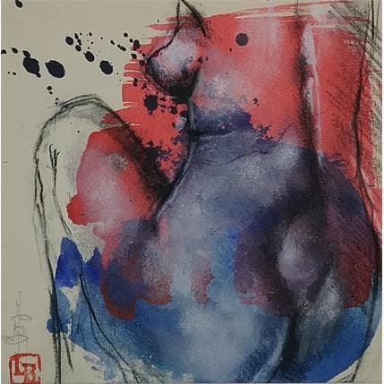 Peinture Envisager sur tâche 2 par Bergues Laurent | Tableau Figuratif Acrylique Nu