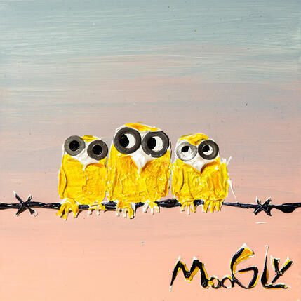 Peinture Mignus par Moogly | Tableau Art Singulier Acrylique, Pigments, Résine Animaux