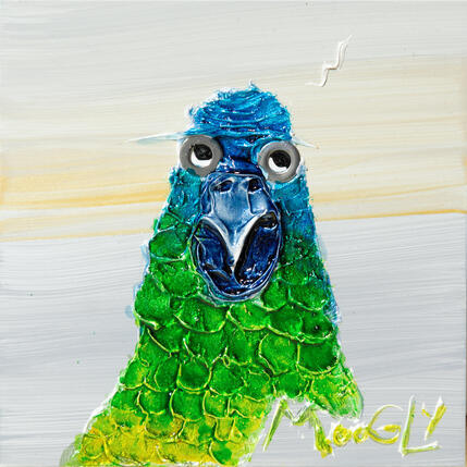 Gemälde Solidus von Moogly | Gemälde Art brut Acryl, Harz, Pigmente Tiere