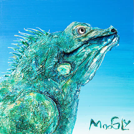 Painting Convoitus by Moogly | Painting Raw art Acrylic, Pigments, Resin Animals