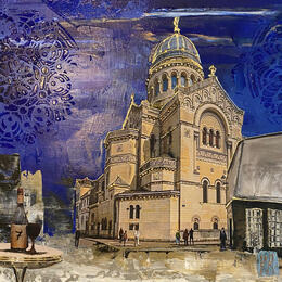 Painting Basilique Saint Martin  by Romanelli Karine | Painting