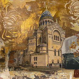 Painting Basilique Ssint Martin 2  by Romanelli Karine | Painting
