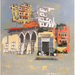 Peinture Gemmayzeh par Dagher Leyla | Tableau Figuratif Acrylique