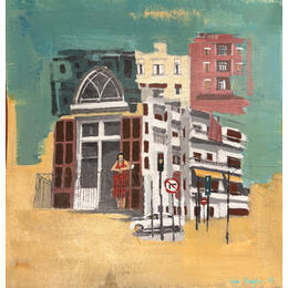 Peinture Mar Mikhael par Dagher Leyla | Tableau Figuratif Acrylique