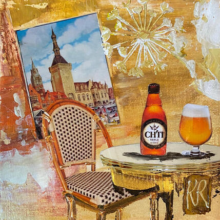 Painting Ch’ti ou rien by Romanelli Karine | Painting Figurative Acrylic, Gluing Life style, Urban