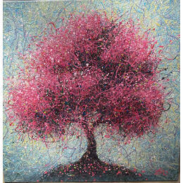 Peinture Under the blossom sky par Antoniuk Nadiia | Tableau