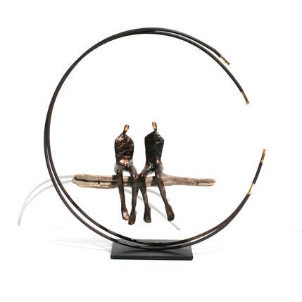 Sculpture Swing Lovers 2 by Renoux Vanessa | Sculpture