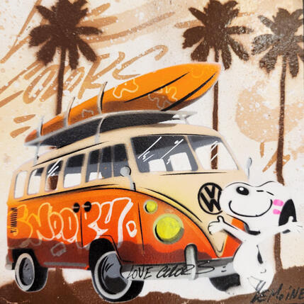 Painting Snoopy Smiles by Lemoine Mael | Painting