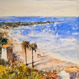 Peinture sous le soleil de la cote par Poumelin Richard | Tableau