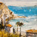 Painting la baie sauvage by Poumelin Richard | Painting Figurative Landscapes Oil