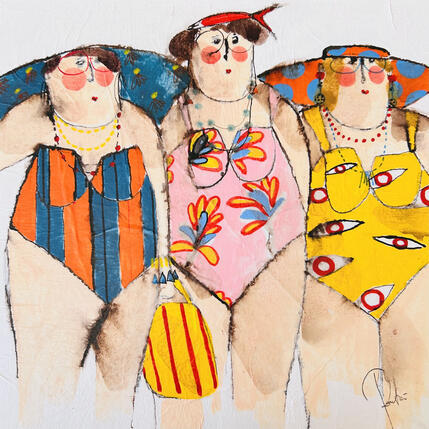 Painting Agnès, Charlotte, Inès by Colombo Cécile | Painting