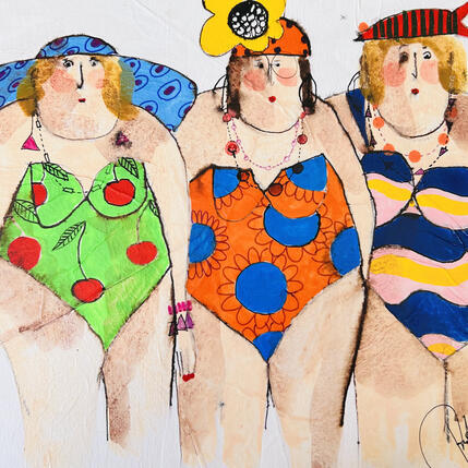 Painting Géraldine, Martine, Louise by Colombo Cécile | Painting