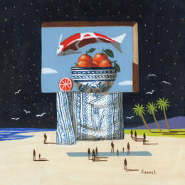 Painting Fenêtre de nuit by Lionnet Pascal | Painting