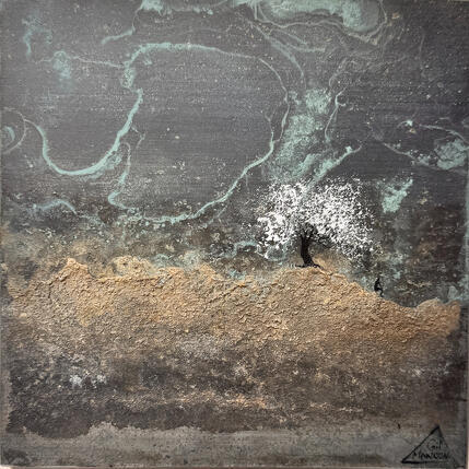 Painting Laureline by Manconi Gil | Painting Subject matter Metal, Upcycling Landscapes