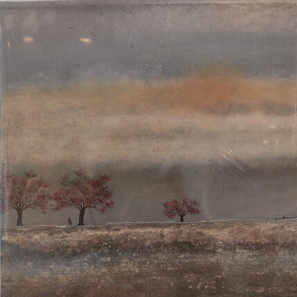 Painting Lénaëlle by Manconi Gil | Painting Subject matter Metal, Upcycling Landscapes