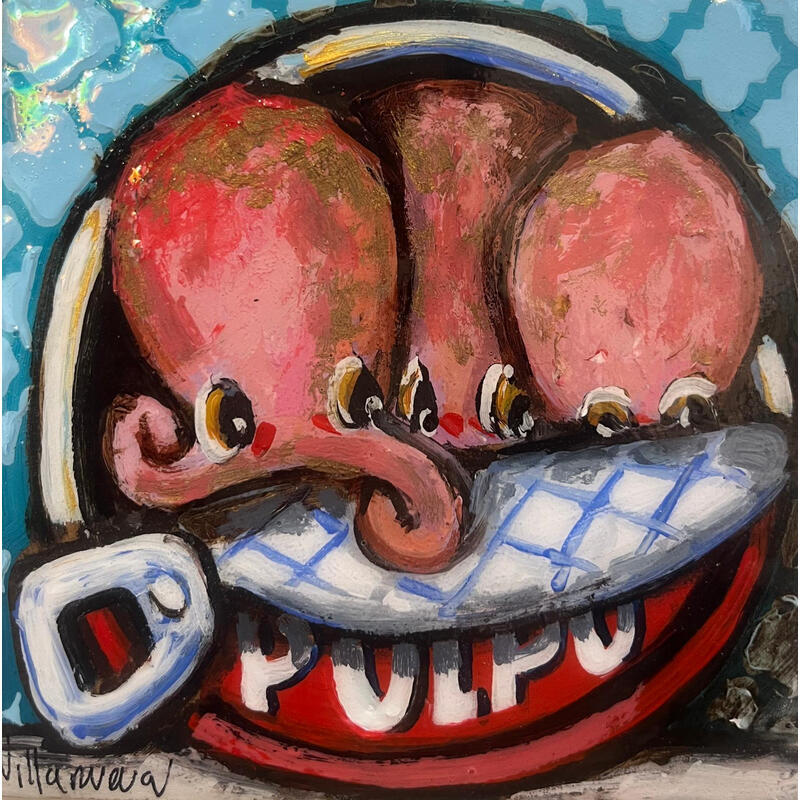 Painting Amigos by Villanueva Puigdelliura Natalia | Painting Figurative