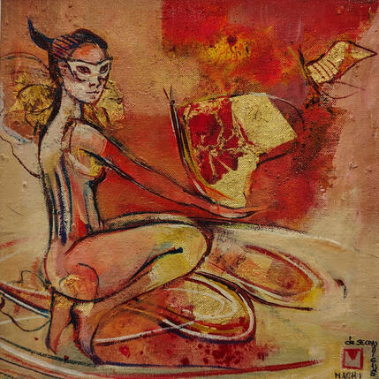Painting She by Machi | Painting Figurative Oil Pop icons