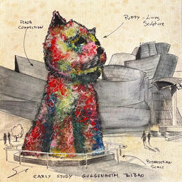 Painting PUPPY by Mestres Sergi | Painting Figurative Acrylic, Graffiti Architecture