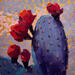 Painting Red Poofs by O'Donnell Karen | Painting Impressionism Landscapes Oil