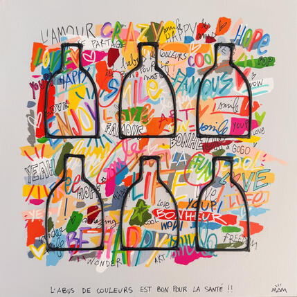 Painting ABUS COLORE by Mam | Painting Pop-art Acrylic Pop icons, Society