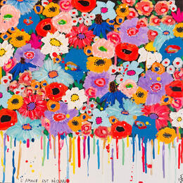 Painting L'AMOUR EST DéCLARé by Mam | Painting Pop-art Acrylic Still-life