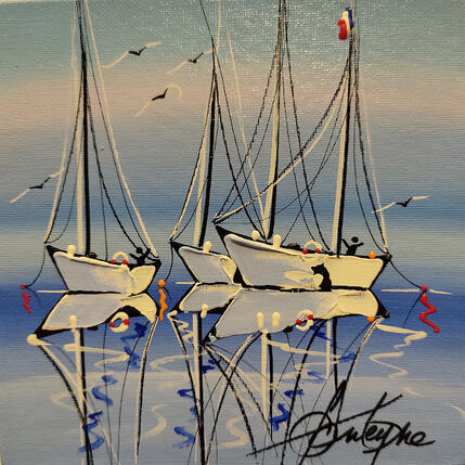 Peinture Au large mon amour par Fonteyne David | Tableau