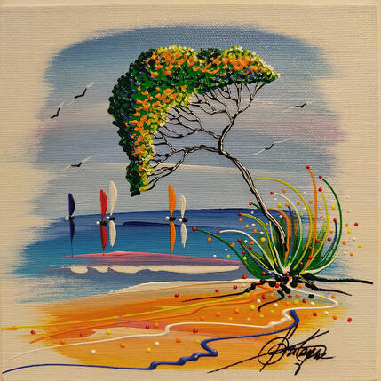 Peinture Le pin des amoureux par Fonteyne David | Tableau