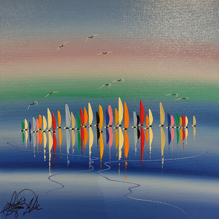 Gemälde Les voiles de Klein von Fonteyne David | Gemälde Figurativ Acryl