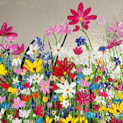 Painting ETERNEL ETE by Geiry | Painting Subject matter Marble powder, Pigments Nature, Pop icons