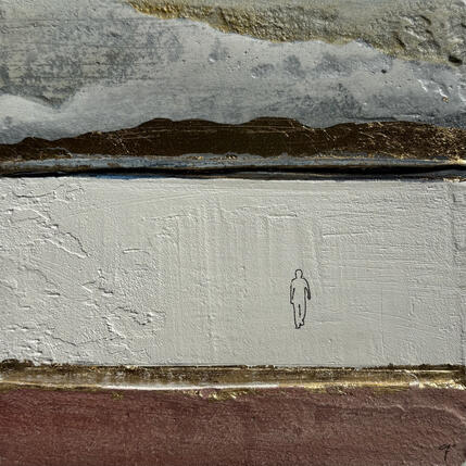 Painting IO SONO TEMPESTA by Roma Gaia | Painting Subject matter Acrylic, Sand Minimalist