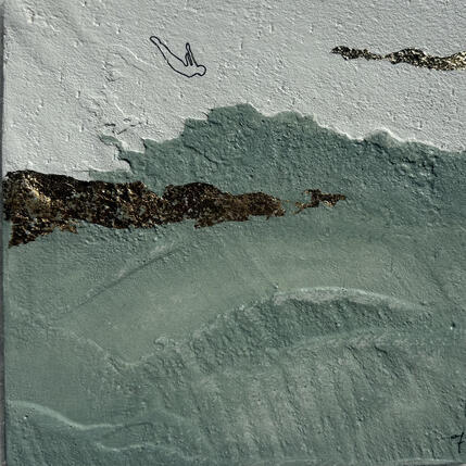 Peinture MORBIHAN par Roma Gaia | Tableau Matiérisme Acrylique, Sable Minimaliste