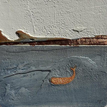 Painting ORIZZONTE by Roma Gaia | Painting Subject matter Acrylic, Sand Minimalist