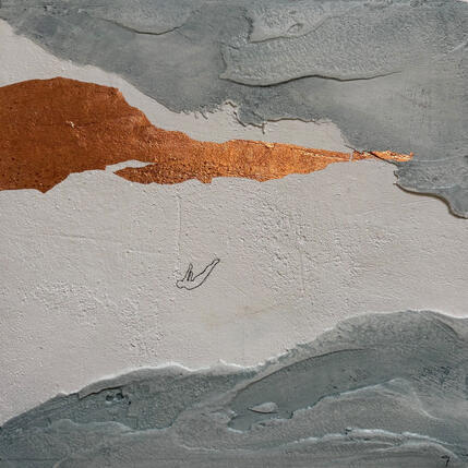Gemälde EUPHORIA von Roma Gaia | Gemälde Materialismus Acryl, Sand Minimalistisch