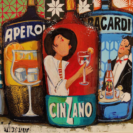 Painting Aperitivo by Villanueva Puigdelliura Natalia | Painting Figurative