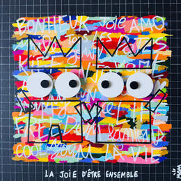 Peinture JOIE par Mam | Tableau Pop-art Acrylique