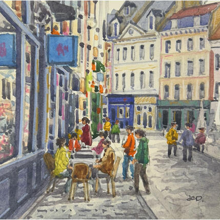 Painting La rue royale by Decoudun Jean charles | Painting