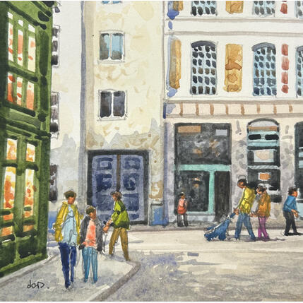 Painting Rues de Lille by Decoudun Jean charles | Painting