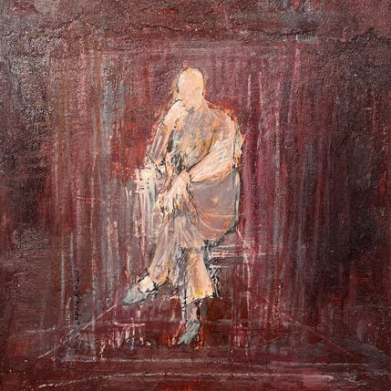 Painting Le secret  by Rocco Sophie | Painting Raw art Acrylic, Gluing, Sand