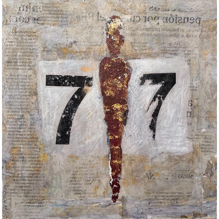 Painting Inter 7  by Rocco Sophie | Painting Raw art Acrylic, Gluing, Sand