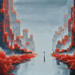 Peinture Evasion bucolique par Galloro Maurizio | Tableau Figuratif Huile Urbain