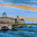 Peinture Ile de la Cité par Amblard Florence | Tableau Paysages Nature Acrylique