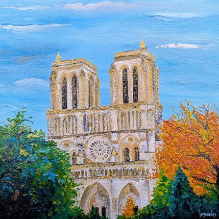 Peinture Notre Dame  par Amblard Florence | Tableau