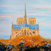 Peinture Notre Dame de Paris par Amblard Florence | Tableau Paysages Nature Acrylique