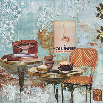 Painting Café très gourmand by Romanelli Karine | Painting