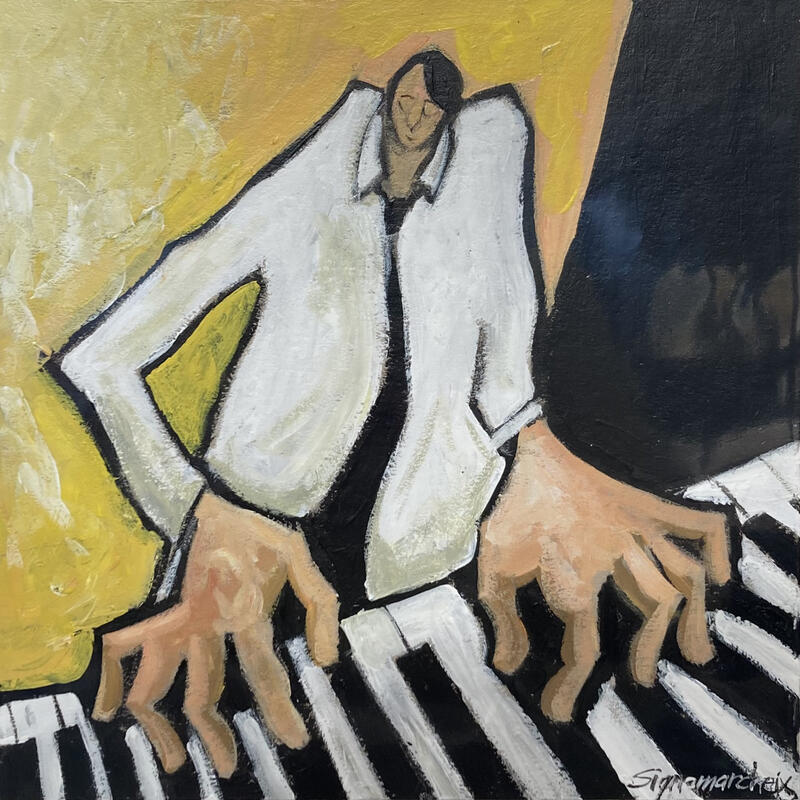 Gemälde Harmonie de touches  von Signamarcheix Bernard | Gemälde Naive Kunst Acryl Tinte Pastell