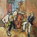 Gemälde Jazz revival  von Signamarcheix Bernard | Gemälde Naive Kunst Acryl Tinte Pastell