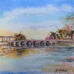 Painting Angers automne  by Hoffmann Elisabeth | Painting