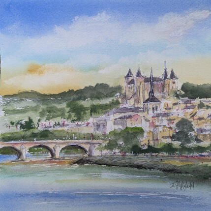 Painting Saumur la belle historique  by Hoffmann Elisabeth | Painting